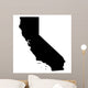 California Map White Vector Wall Decal