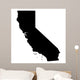 California Map White Vector Wall Decal