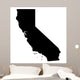 California Map White Vector Wall Decal