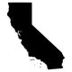 California Map White Vector Wall Decal