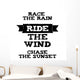Ride Wind Quote Wall Decal