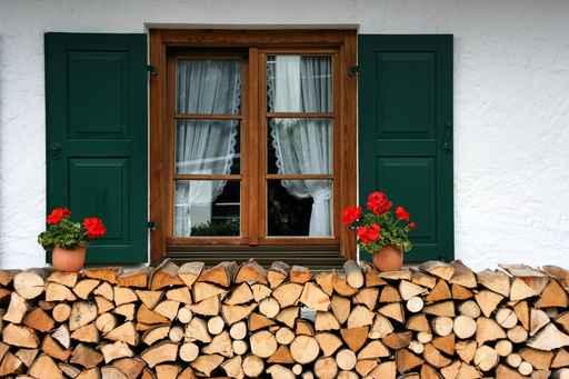 Window with Flowers and Wall Decal