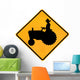 Tractor Crossing Street Sign Wall Decal
