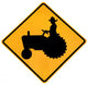 Tractor Crossing Street Sign Wall Decal