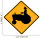Tractor Crossing Street Sign Wall Decal