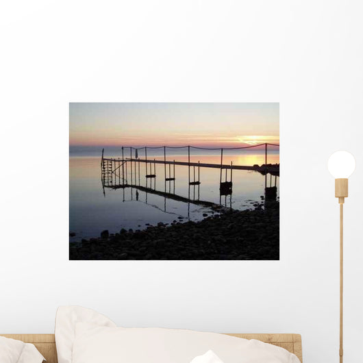 Pontoon Sunset Baltic Sea Wall Decal