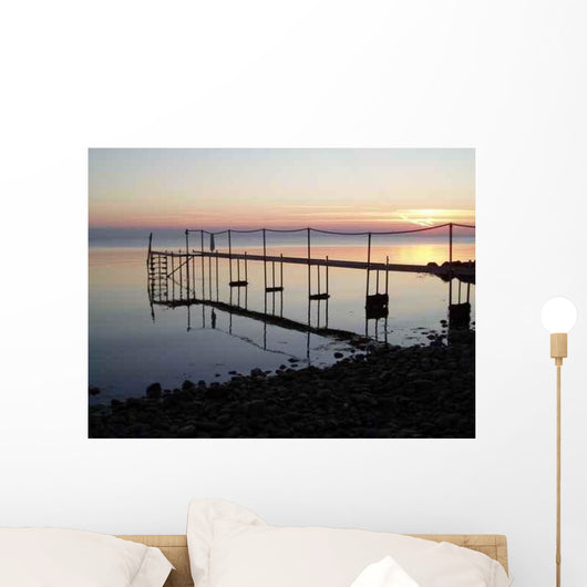 Pontoon Sunset Baltic Sea Wall Decal