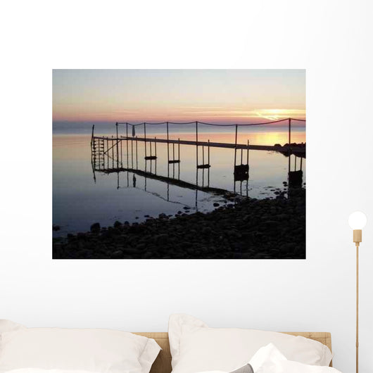 Pontoon Sunset Baltic Sea Wall Decal