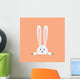 White Easter Rabbit Wall Decal