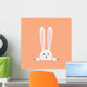 White Easter Rabbit Wall Decal