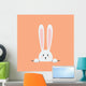 White Easter Rabbit Wall Decal