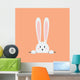 White Easter Rabbit Wall Decal
