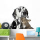 Friends Tabby-cat and Dalmatian Wall Decal