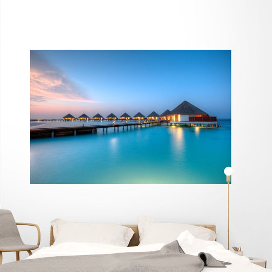 Water Villas Maldives Resort Wall Decal