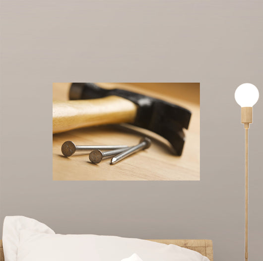 Hammer and Nails Abstract Wall Decal