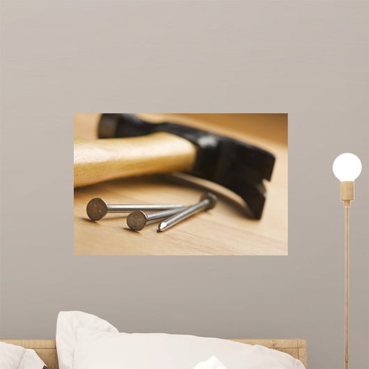 Hammer and Nails Abstract Wall Decal