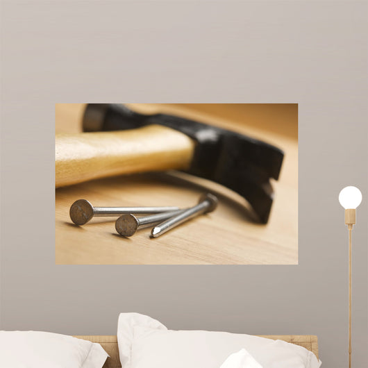 Hammer and Nails Abstract Wall Decal