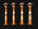 3D Illustration Egyptian Pillars Wall Decal
