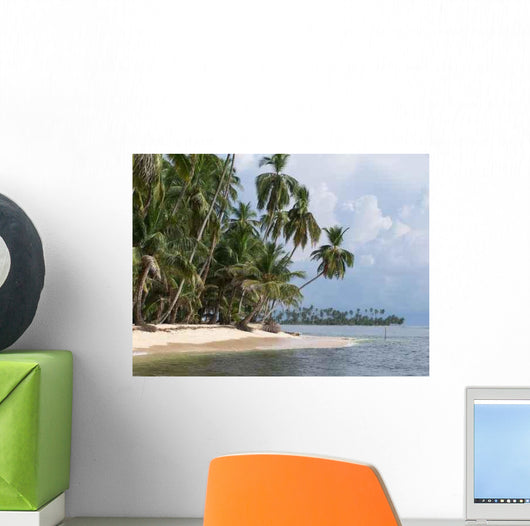 Strand Mit Palmen Auf Wall Decal