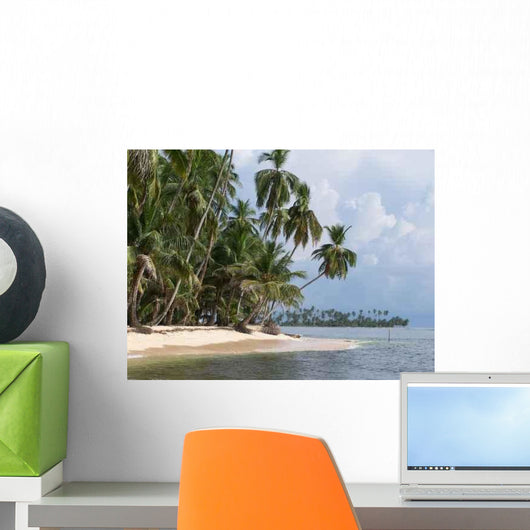 Strand Mit Palmen Auf Wall Decal