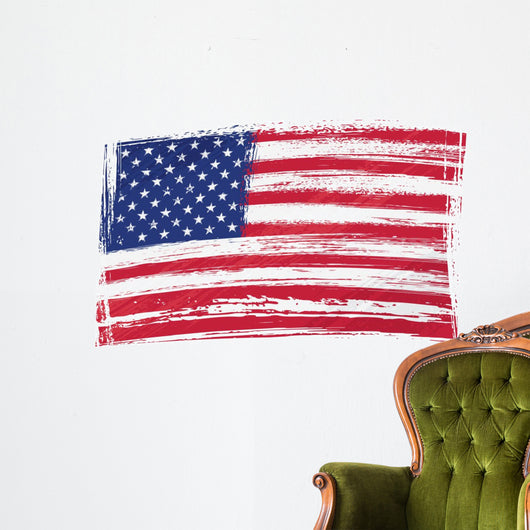 Grunge USA Flag Wall Decal