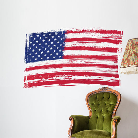 Grunge USA Flag Wall Decal