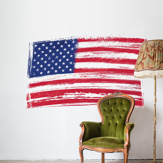 Grunge USA Flag Wall Decal