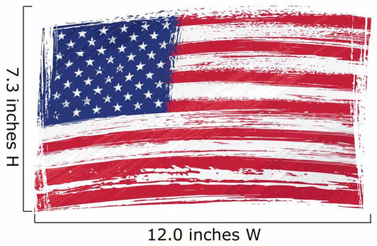 Grunge USA Flag Wall Decal