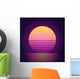 Retro Sci-fi Sunset Wall Decal