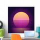 Retro Sci-fi Sunset Wall Decal