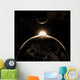 Planet Earth with Moon Wall Decal