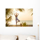 Yoga Beach Sunset Wall Decal
