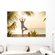 Yoga Beach Sunset Wall Decal