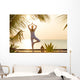 Yoga Beach Sunset Wall Decal
