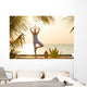 Yoga Beach Sunset Wall Decal