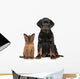 Cat and Dog Together Wall Decal