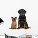 Cat and Dog Together Wall Decal