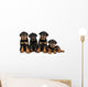 Four Rottweiler Puppies Wall Decal