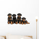 Four Rottweiler Puppies Wall Decal