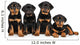 Four Rottweiler Puppies Wall Decal