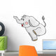 Happy Cute Elephant Jumping Wall Decal