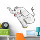 Happy Cute Elephant Jumping Wall Decal