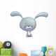 Grey Pastel Cartoon Bunny Wall Decal