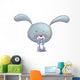 Grey Pastel Cartoon Bunny Wall Decal