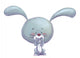 Grey Pastel Cartoon Bunny Wall Decal