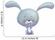 Grey Pastel Cartoon Bunny Wall Decal