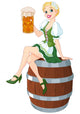 Oktoberfest Girl Wall Decal