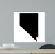 Nevada Black Map White Wall Decal