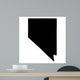Nevada Black Map White Wall Decal