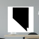 Nevada Black Map White Wall Decal
